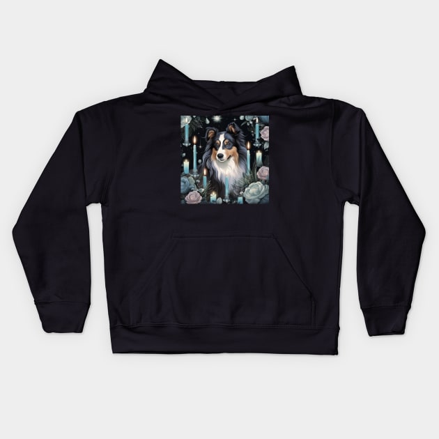 Spiritual Sheltie Kids Hoodie by Enchanted Reverie